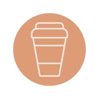 beverage in plastic block style icon vector