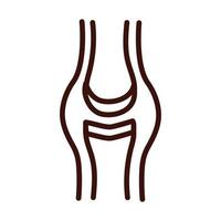 bone knee body human part line style vector