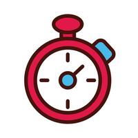 timer chronometer line and fille icon vector