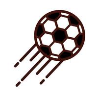 icono de relleno y línea de globo deportivo de fútbol vector