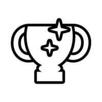 trophy cup award line icon vector