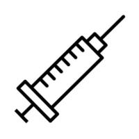 injection drug line style icon vector