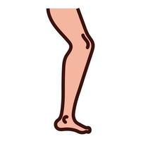 leg human body part flat style icon