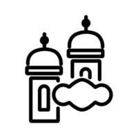 ramadam kareem temple line style icon vector