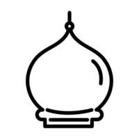 icono de estilo de línea de ramadan kareem cupule vector