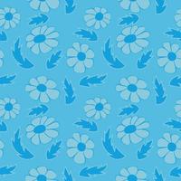 Folk flowers art pattern vector