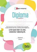 diploma plano del ganador de concursos médicos, científicos y educativos. vector