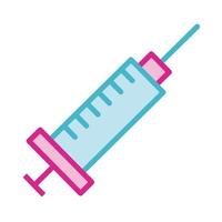 injection drug line and fill style icon vector