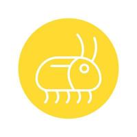 cockroach insect line style icon vector