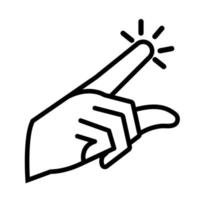 one hand signal line style vector