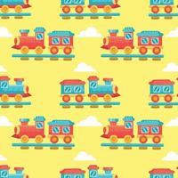 Kid Train pattern vector