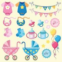 Baby isolated objects vector