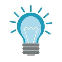 bulb light flat style icon vector