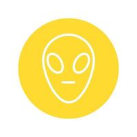 icono de estilo de línea de máscara alienígena vector