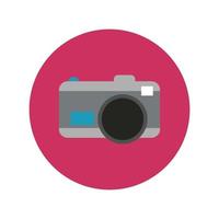 camera photographic block and flat style icon vector