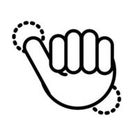 like hand signal line style vector