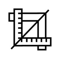 icono de estilo de línea de diseñador de reglas geométricas vector