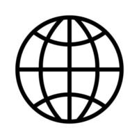 sphere planet line style icon vector