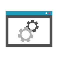 webpage template with gears flat style vector