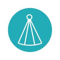 party hat line style icon vector