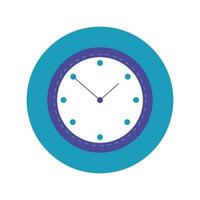 reloj de tiempo reloj bloque e icono de estilo plano vector