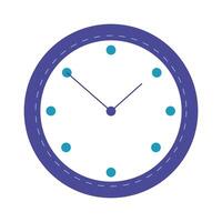 time clock watch flat style icon vector