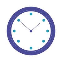 time clock watch flat style icon vector