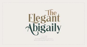 Elegant wedding font vector