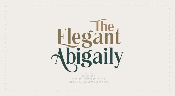 Elegant wedding font