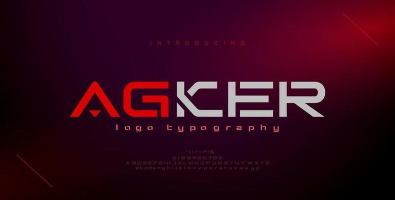 Abstract modern font
