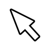 mouse cursor arrow line style vector