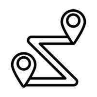 pins pointers location distance line style icon vector