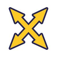 all direction arrows designer line and fill style icon vector