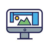 computer desktop file style icon vector