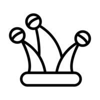 buffoon hat line style icon vector