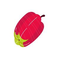 nectarine exotic fruit flat style vector