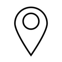 pin pointer location line style icon vector