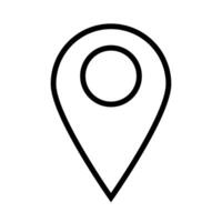 pin pointer location line style icon vector