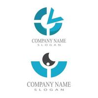 identidad de marca diseño de logotipo de vector de cuidado ocular corporativo