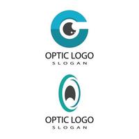 identidad de marca diseño de logotipo de vector de cuidado ocular corporativo