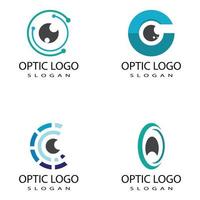 identidad de marca diseño de logotipo de vector de cuidado ocular corporativo