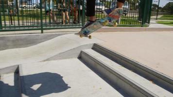 Young people skateboarding