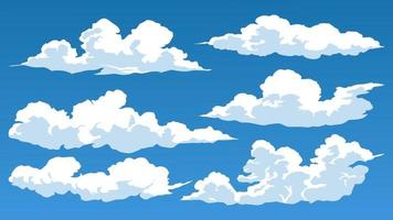 conjunto de nubes en el cielo azul