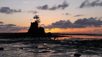 solnedgång vid Siletz Bay, Lincoln City, Oregon video