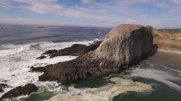 Aerial shot of Oregon coast, Seal Rock video