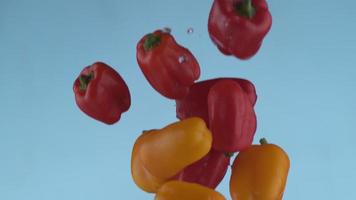 Peppers flying in slow motion, shot with Phantom Flex 4K at 1000 frames per second video