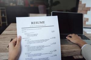 HR audit resume applicant paper for interview photo