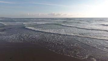 luchtfoto van strand, lincoln city, oregon video