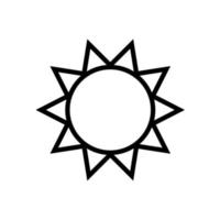 summer sun line style icon vector