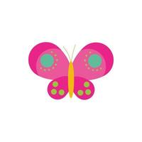 beautiful butterfly flying flat style vector